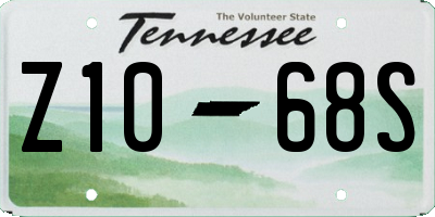 TN license plate Z1068S