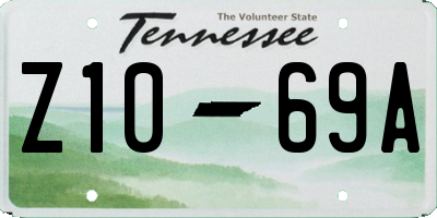 TN license plate Z1069A