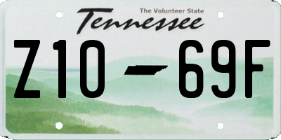 TN license plate Z1069F
