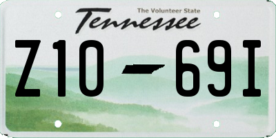 TN license plate Z1069I