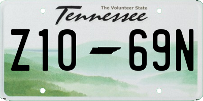 TN license plate Z1069N