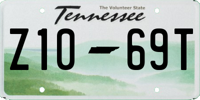 TN license plate Z1069T