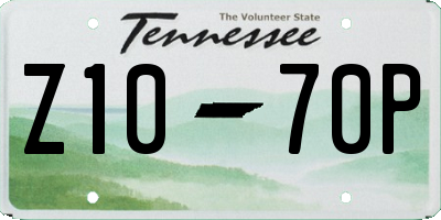 TN license plate Z1070P