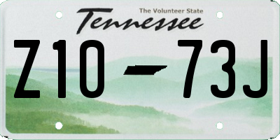TN license plate Z1073J