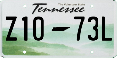 TN license plate Z1073L