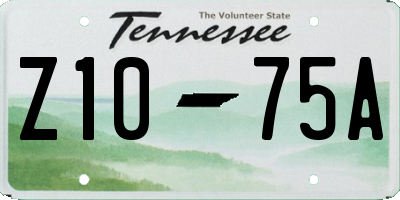 TN license plate Z1075A