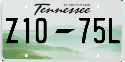 TN license plate Z1075L