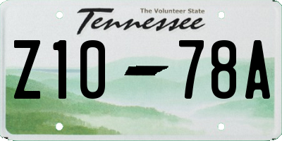 TN license plate Z1078A