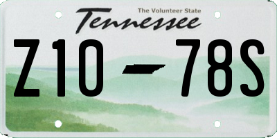 TN license plate Z1078S