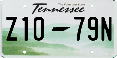 TN license plate Z1079N