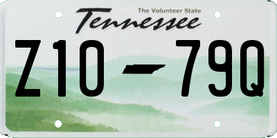 TN license plate Z1079Q