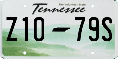 TN license plate Z1079S