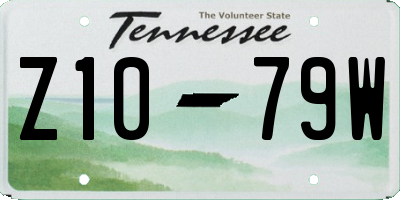 TN license plate Z1079W