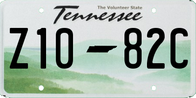 TN license plate Z1082C