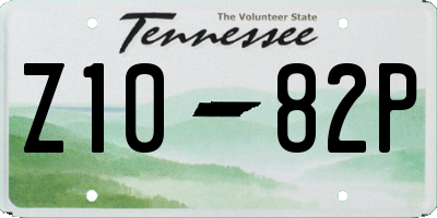 TN license plate Z1082P