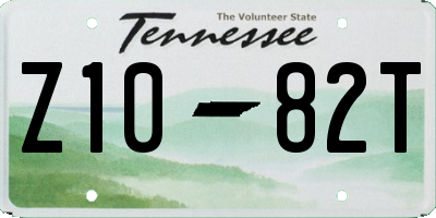 TN license plate Z1082T