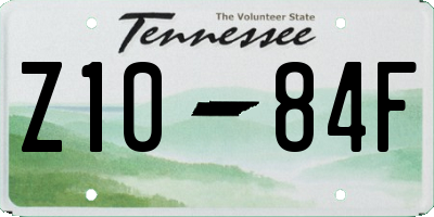 TN license plate Z1084F
