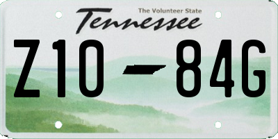 TN license plate Z1084G