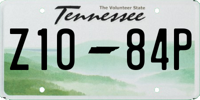 TN license plate Z1084P