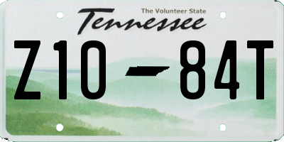 TN license plate Z1084T