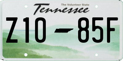 TN license plate Z1085F