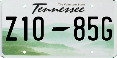 TN license plate Z1085G