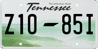TN license plate Z1085I