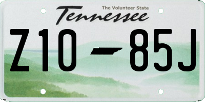TN license plate Z1085J