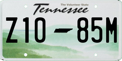 TN license plate Z1085M