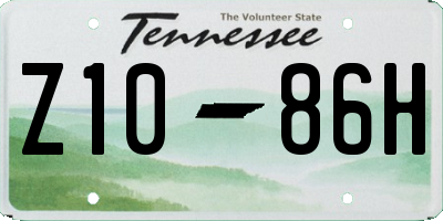 TN license plate Z1086H