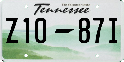 TN license plate Z1087I