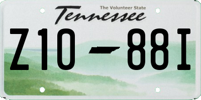 TN license plate Z1088I