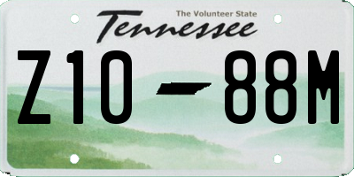 TN license plate Z1088M
