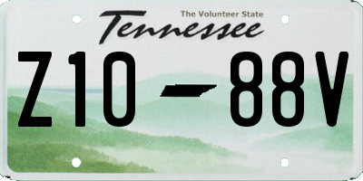 TN license plate Z1088V