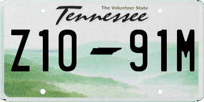 TN license plate Z1091M