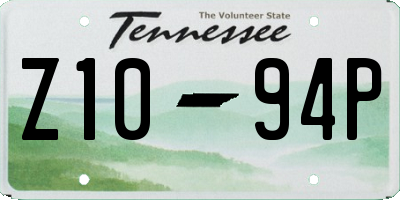 TN license plate Z1094P