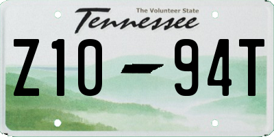 TN license plate Z1094T