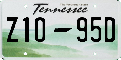 TN license plate Z1095D