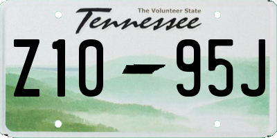 TN license plate Z1095J