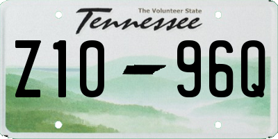 TN license plate Z1096Q
