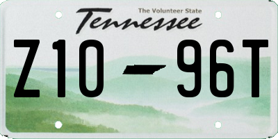 TN license plate Z1096T