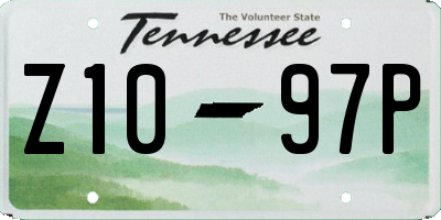 TN license plate Z1097P