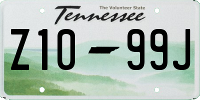 TN license plate Z1099J
