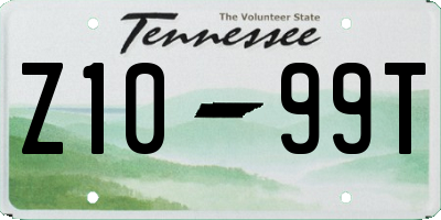 TN license plate Z1099T