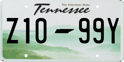 TN license plate Z1099Y
