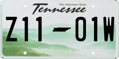 TN license plate Z1101W