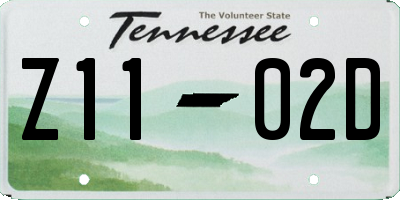 TN license plate Z1102D