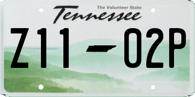 TN license plate Z1102P