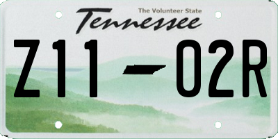 TN license plate Z1102R