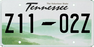 TN license plate Z1102Z